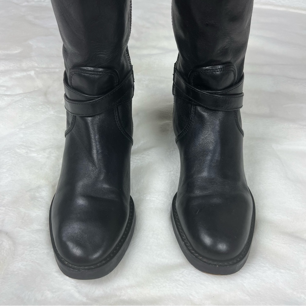 COACH LEATHER ELM KNEE HIGH BOOTS IN BLACK SIZE 6.5 - Picture 10 of 16